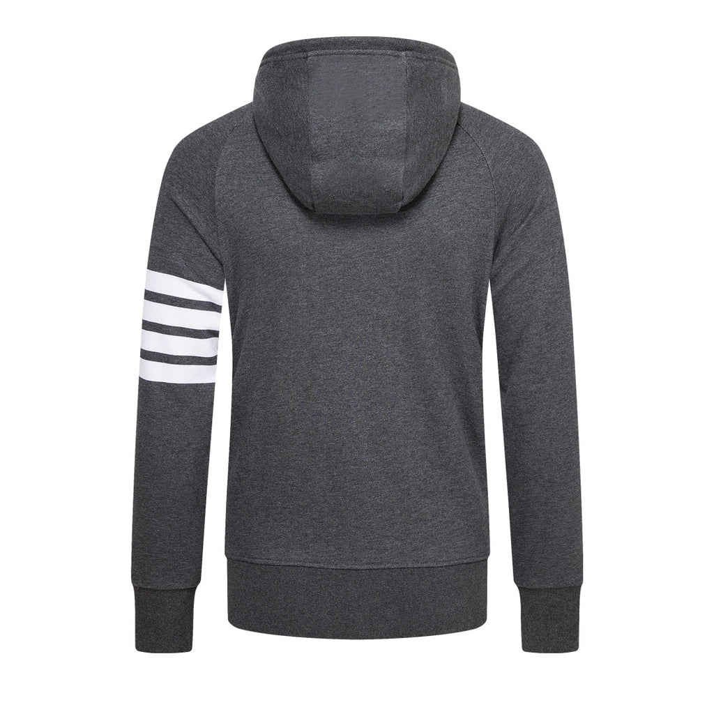 Four-bar Hoodie by Thom Browne, garment detail view