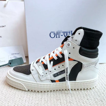OFF-Whlte Arrow logo high-top sneakers#13 4-Bar