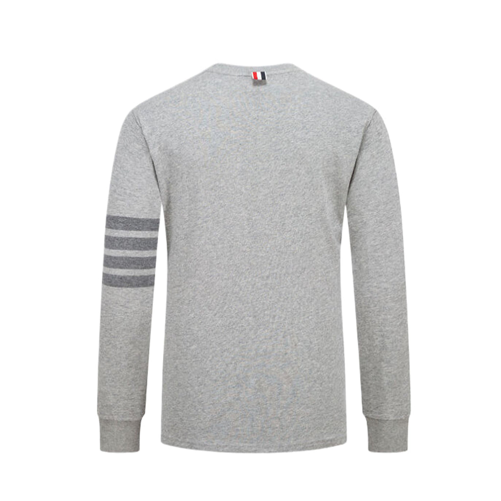 4 - Bar Puppy Embroidered Long Sleeve T - Shirt - Premium Cotton Tee by Thom Browne, garment detail view