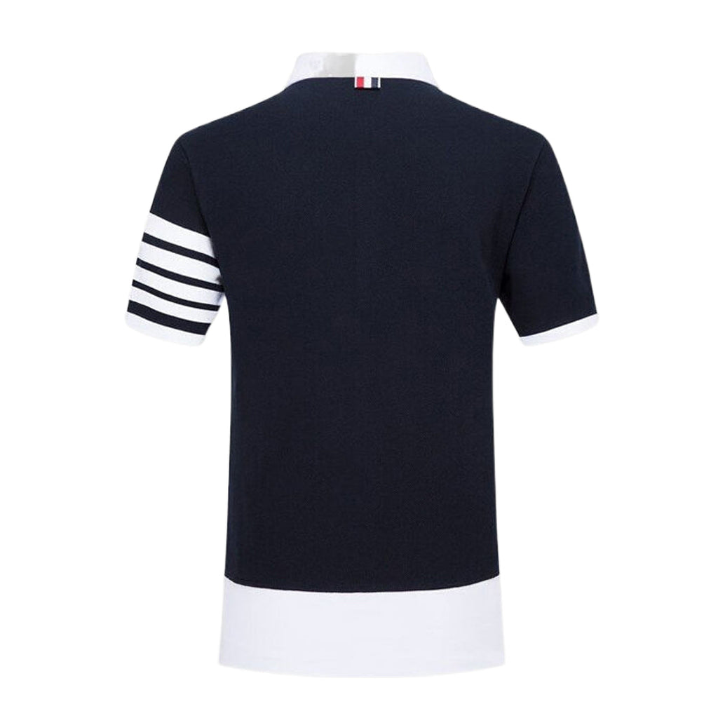 Classic Four-Bar Polo Shirt - 100% Cotton Prem by Thom Browne, product detail view