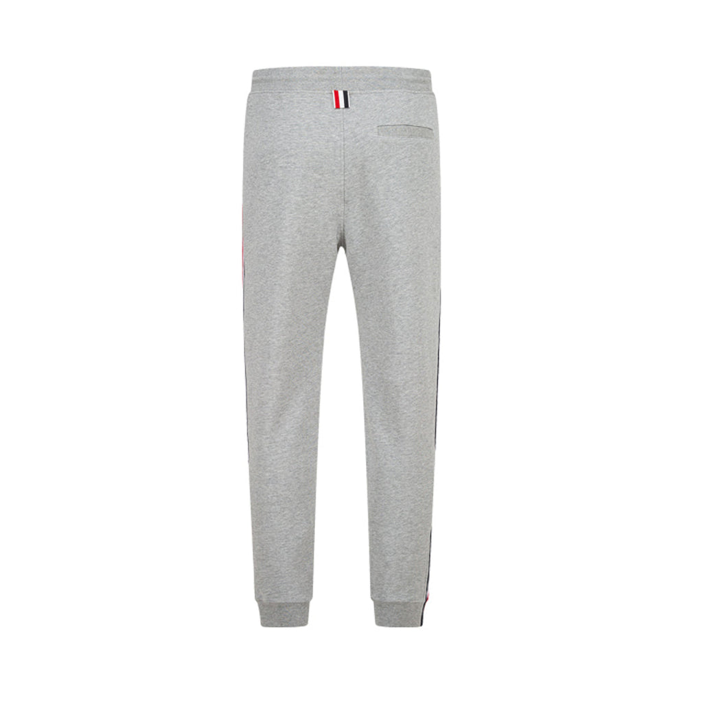 Thom Browne Style Unisex Casual Sweatpants with Signature Four-Bar Detail - Image 4