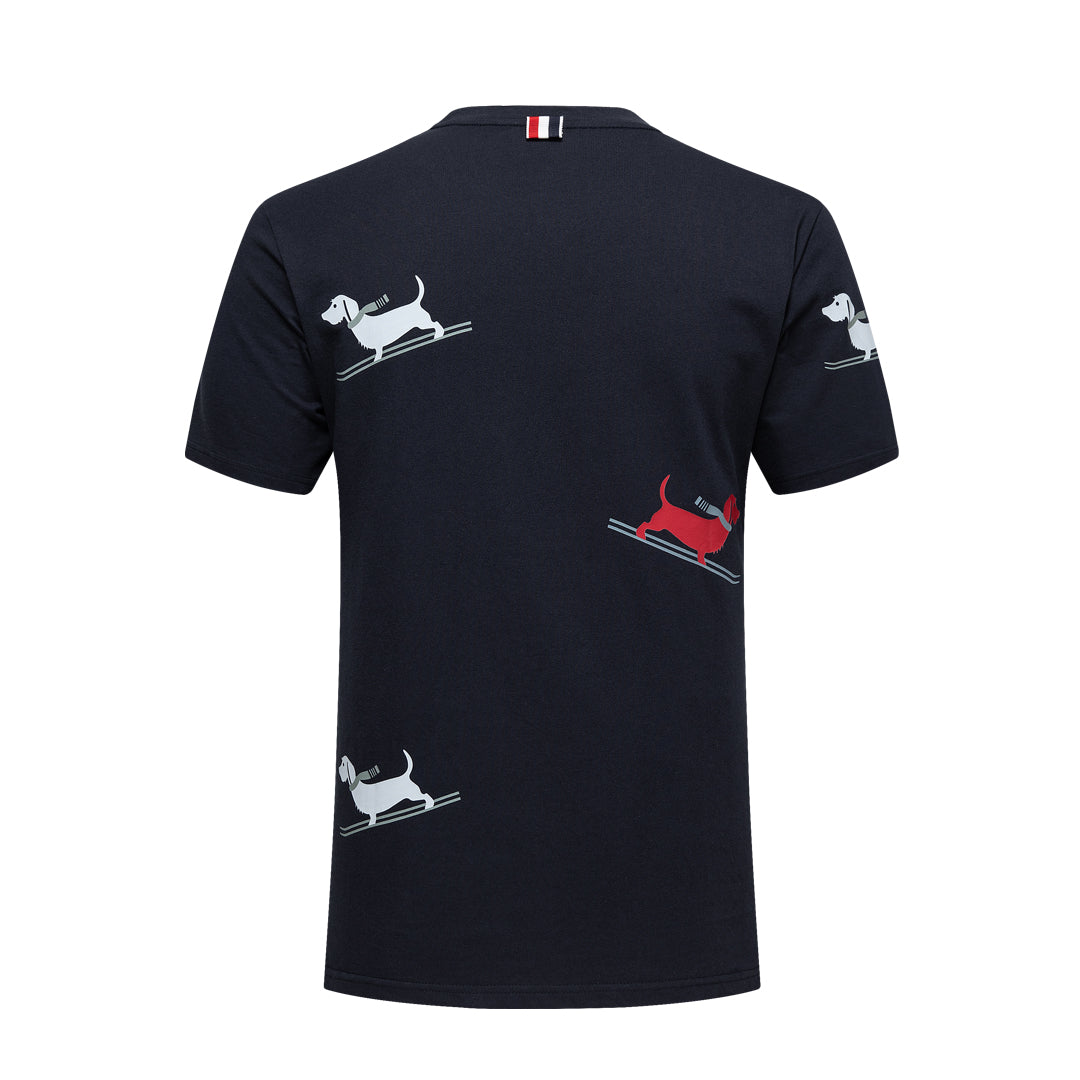 Men's Classic Four-Bar Lobster T-Shirt - 100% Cotton Made in Japan by Thom Browne, product detail view