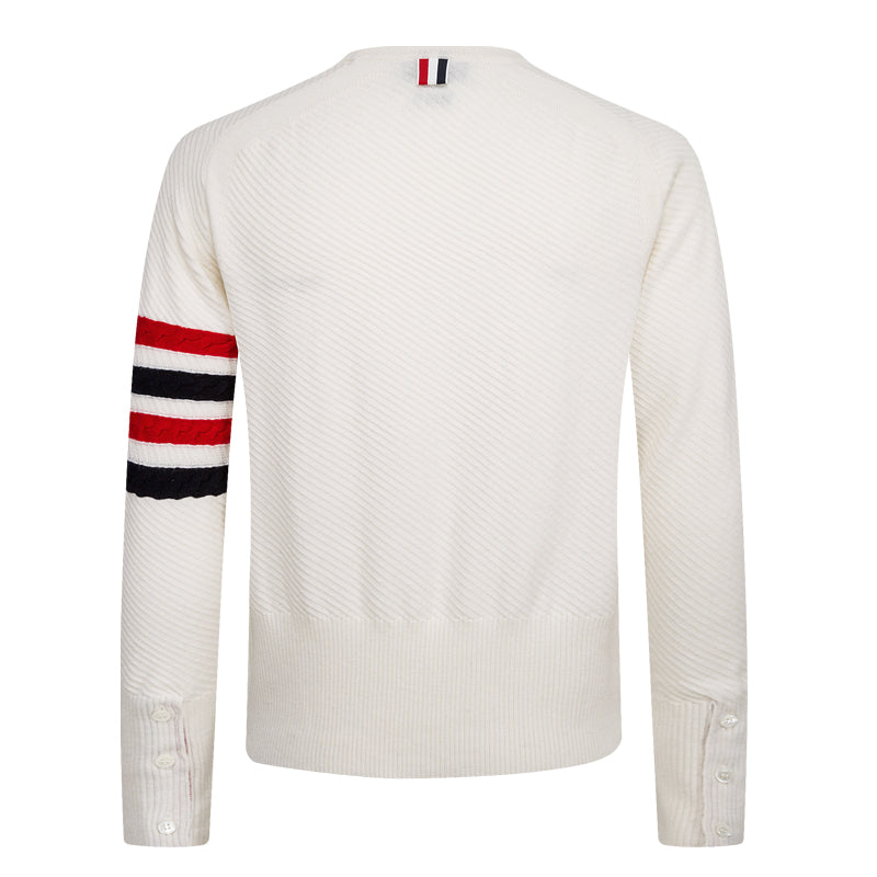 Men's Wool Sweater by Thom Browne, knitwear detail view