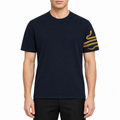 Men's Classic T-shirt by Thom Browne, modeled on a pure white background