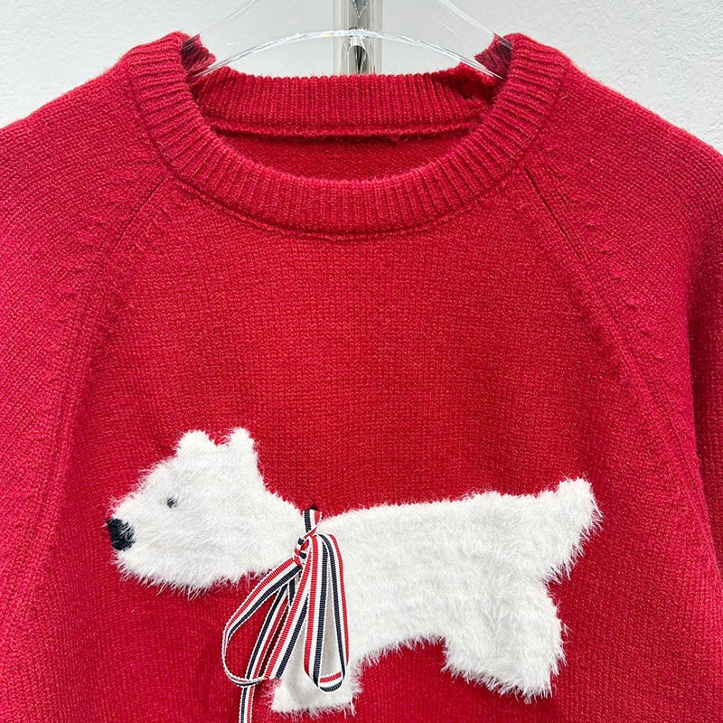 2025SS  Christmas red pullover sweater THOM TREND