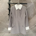 Hooded contrast cardigan and skirt set（复制） THOM TREND