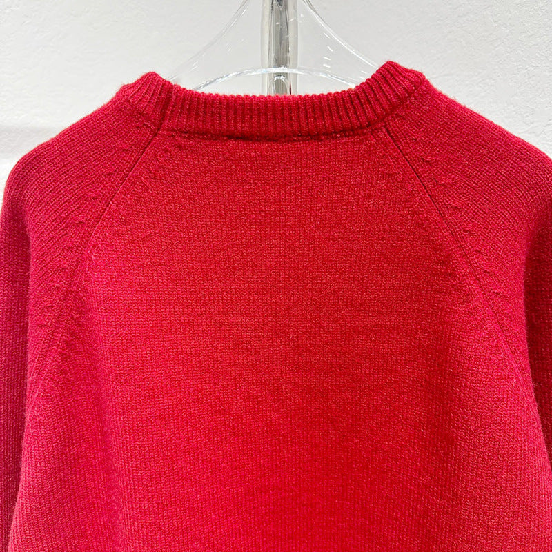 2025SS  Christmas red pullover sweater THOM TREND