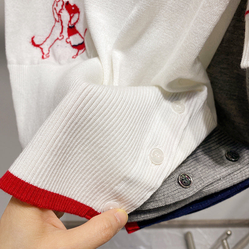 Women's back puppy polo short sleeve（副本） THOM TREND
