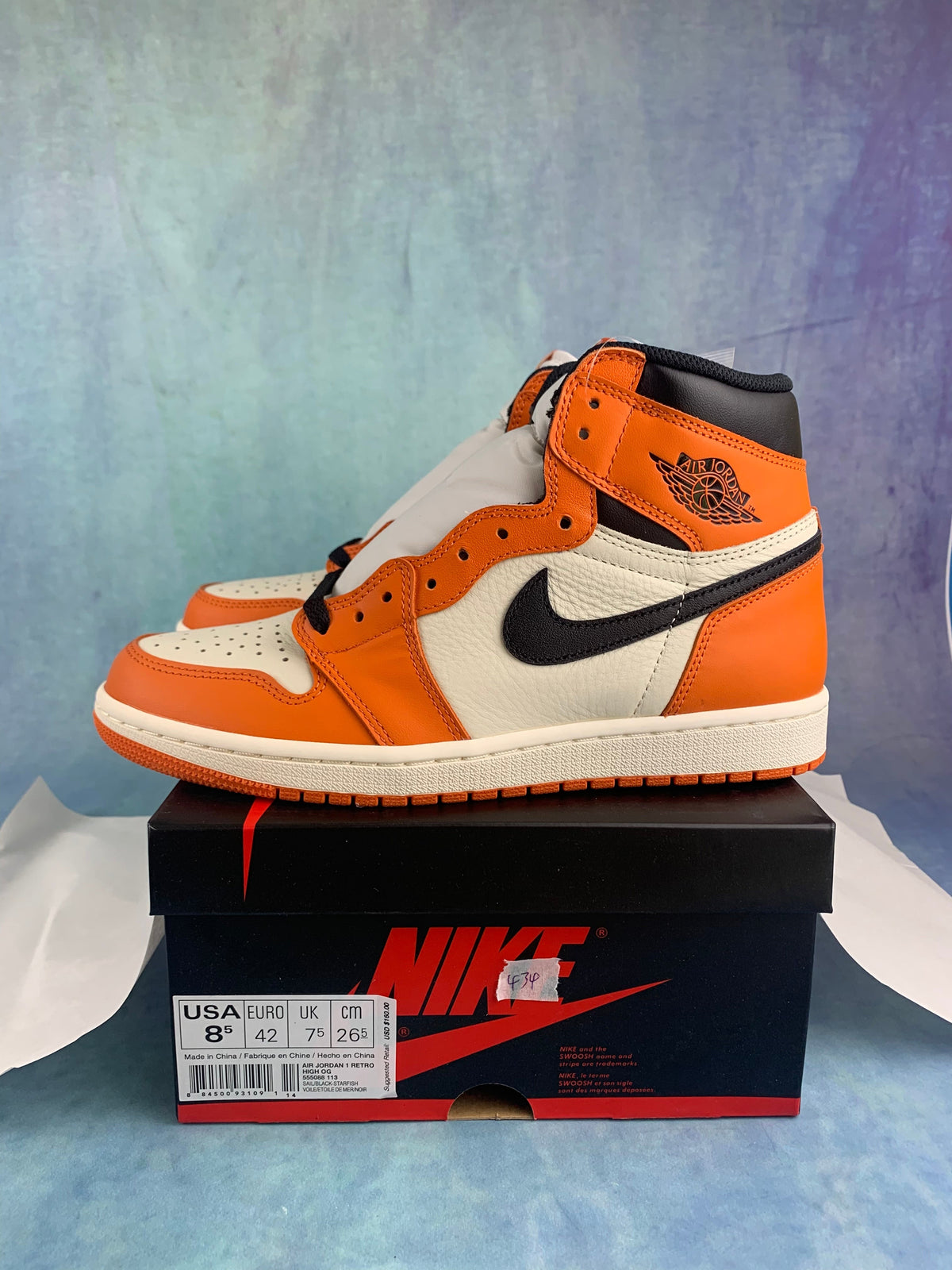 Air Jordan 1 High Shattered Backboard 555088-113 Unisex Sneakers detail view 2