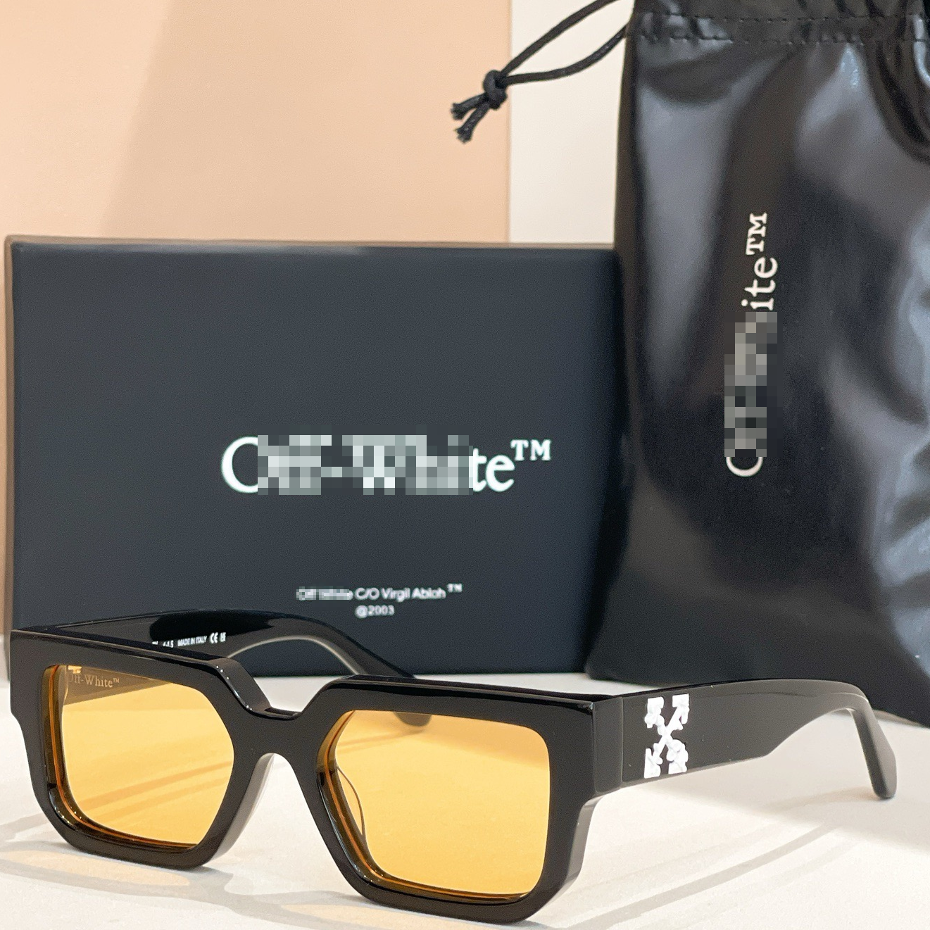 OFF-Whlte Arrow logo sunglasses#146 4-Bar