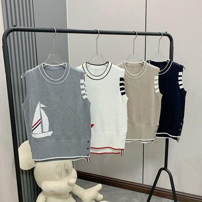 2025SS Sailboat wool vest THOM TREND