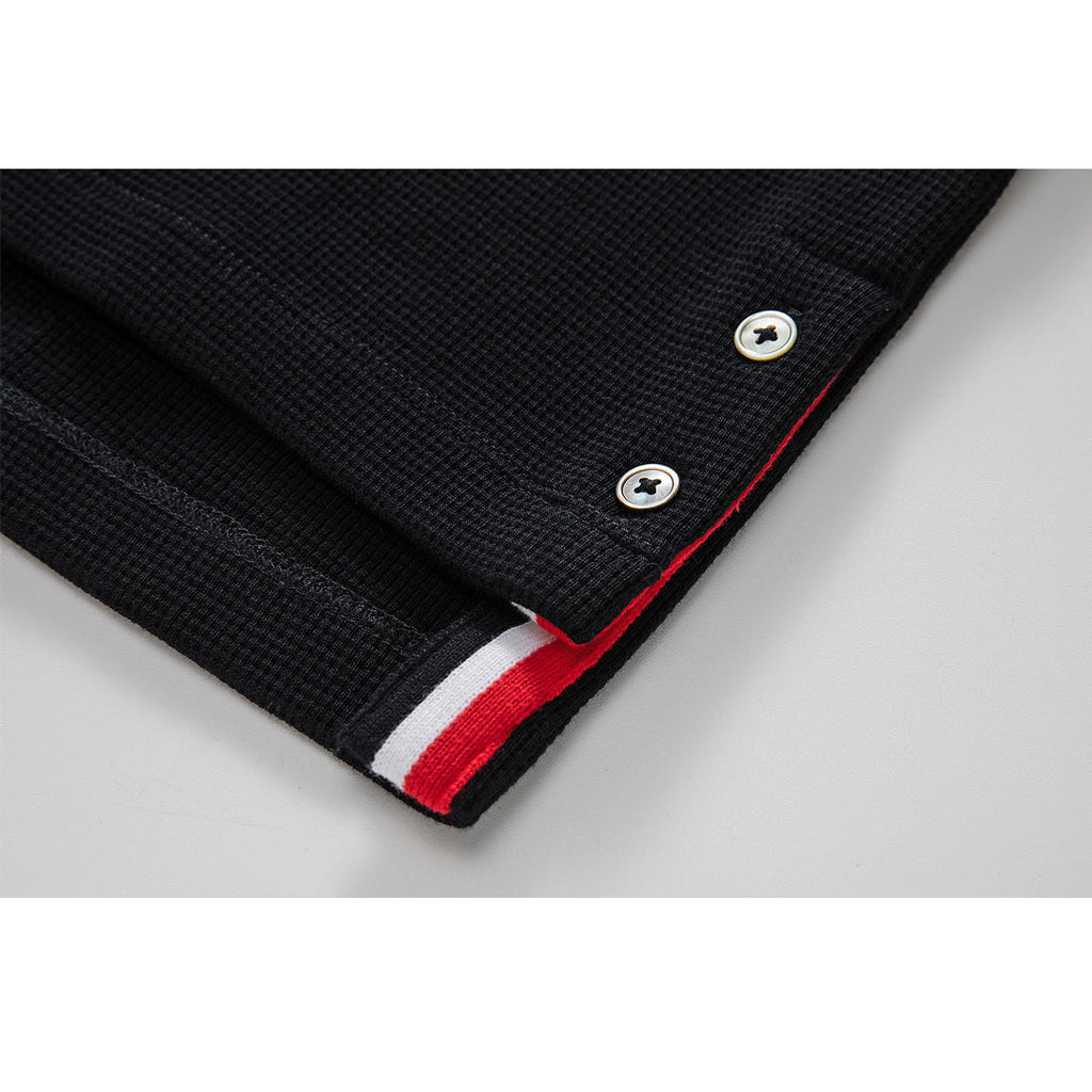 Men's Classic Four-Bar Wool Polo Shirt by Thom Browne, product detail view