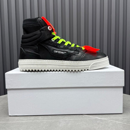 OFF-Whlte Arrow logo high-top sneakers#24 4-Bar