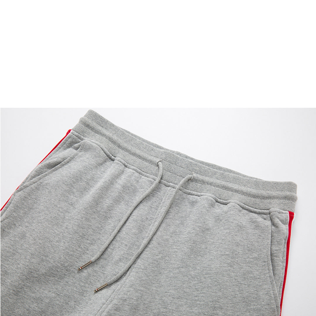 Thom Browne Style Unisex Casual Sweatpants with Signature Four-Bar Detail - Image 5