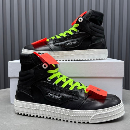OFF-Whlte Arrow logo high-top sneakers#24 4-Bar