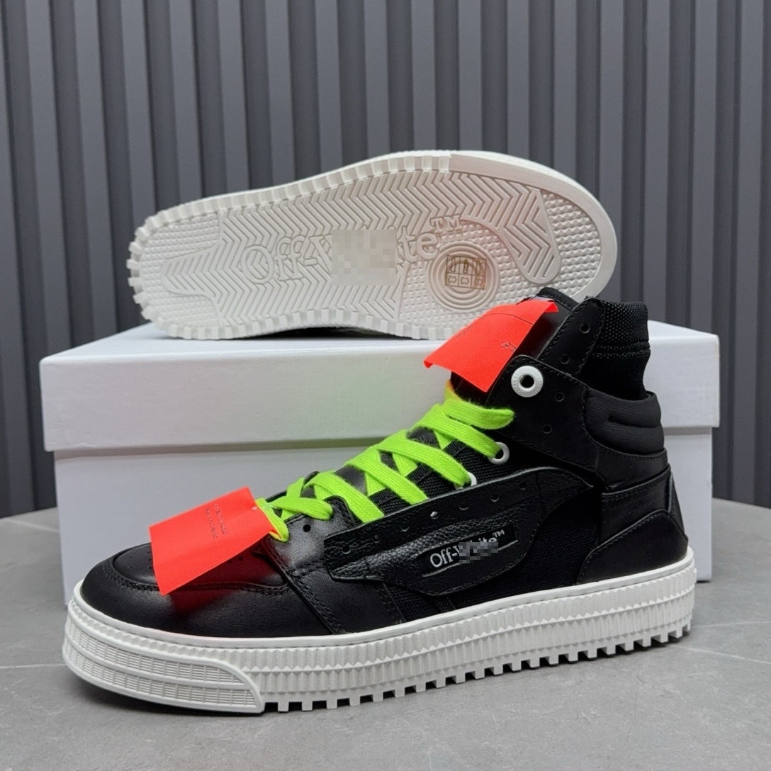 OFF-Whlte Arrow logo high-top sneakers#24 4-Bar