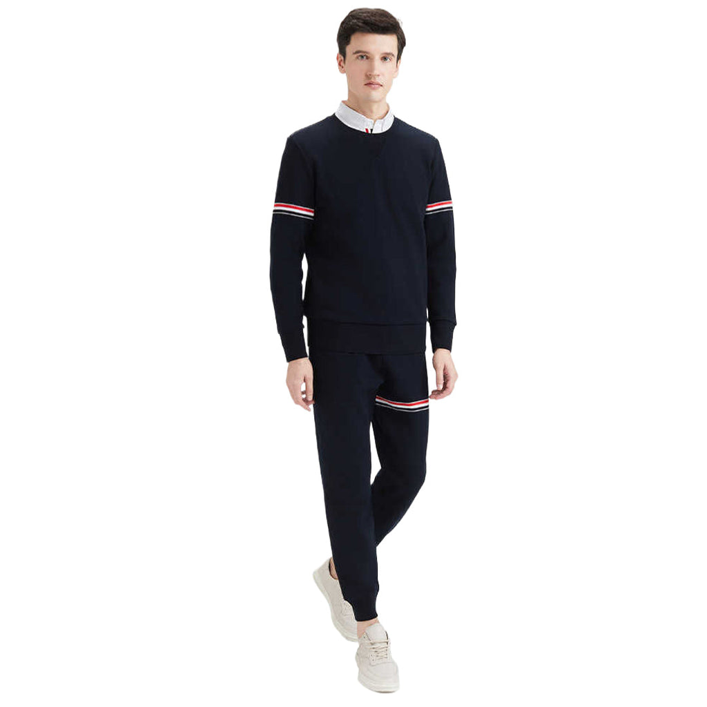 Classic Four-Bar Sports Sweatshirt - 100% Cotton Made in Japan by Thom Browne, garment detail view
