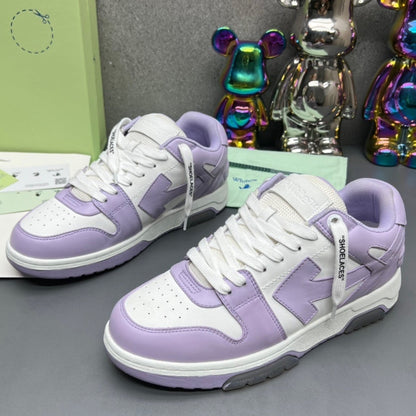 OFF-Whlte Arrow Logo Leather Sneakers #42 4-Bar