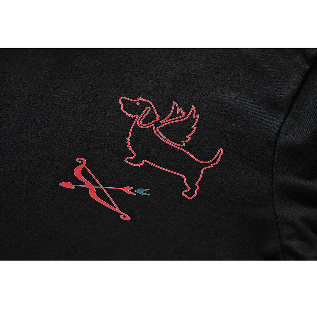 Men's Classic Four-Bar Puppy Dog T-Shirt - 100% Cotton Made in Japan by Thom Browne, product detail view