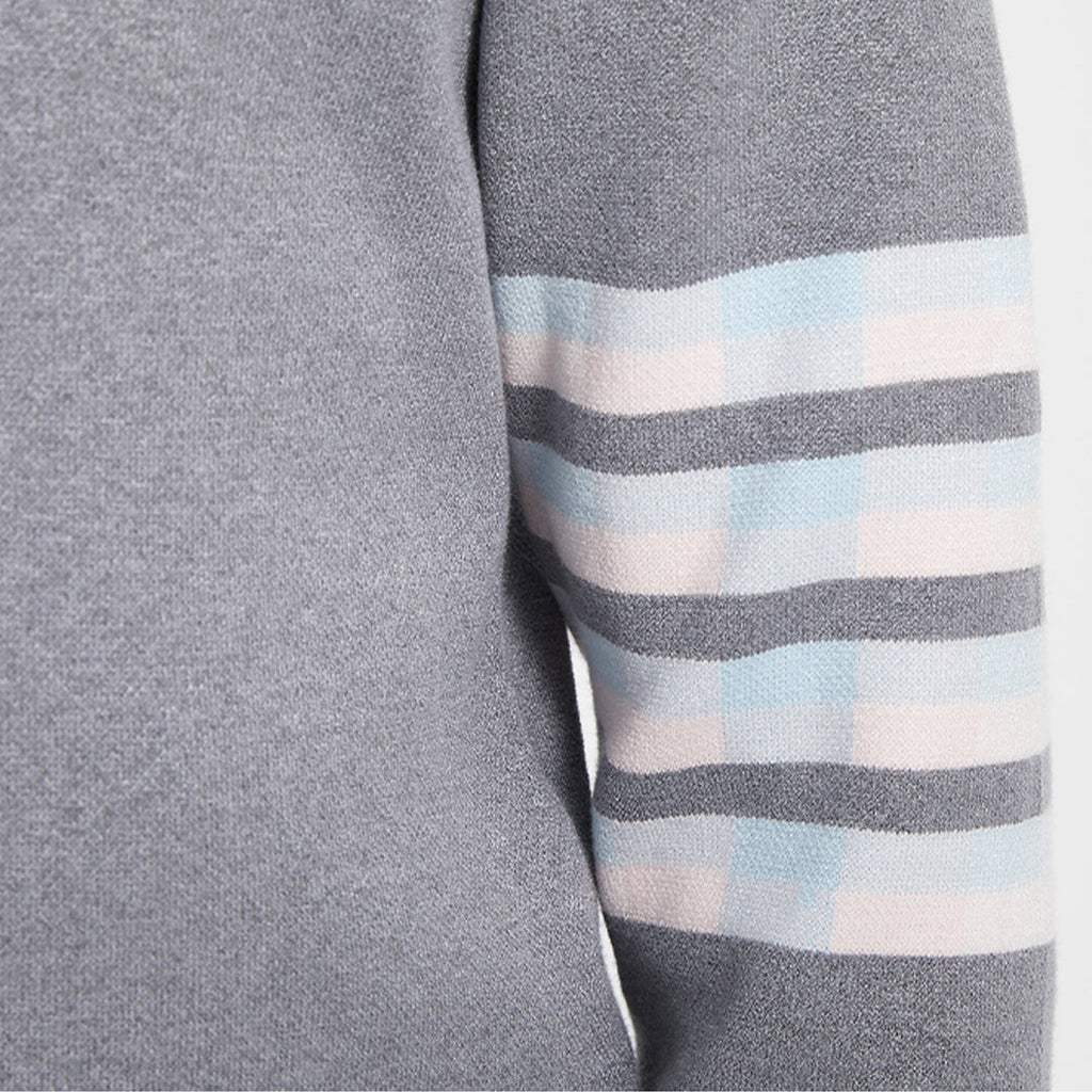 Classic Four-Bar Animal Sweater - 100% Cotton Made in Japan by Thom Browne, knitwear detail view