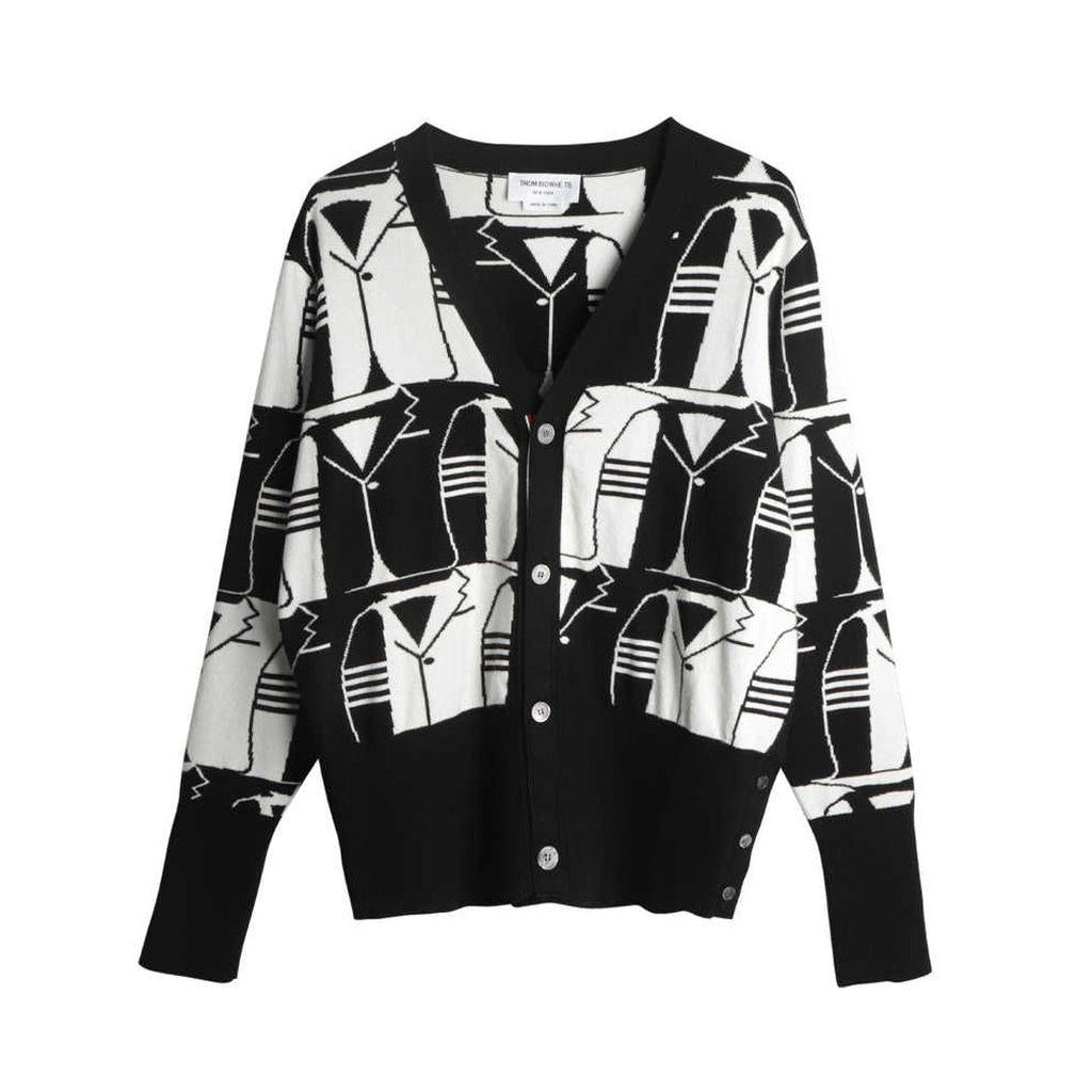 Men's Plaid Knitwear by Thom Browne, knitwear detail view