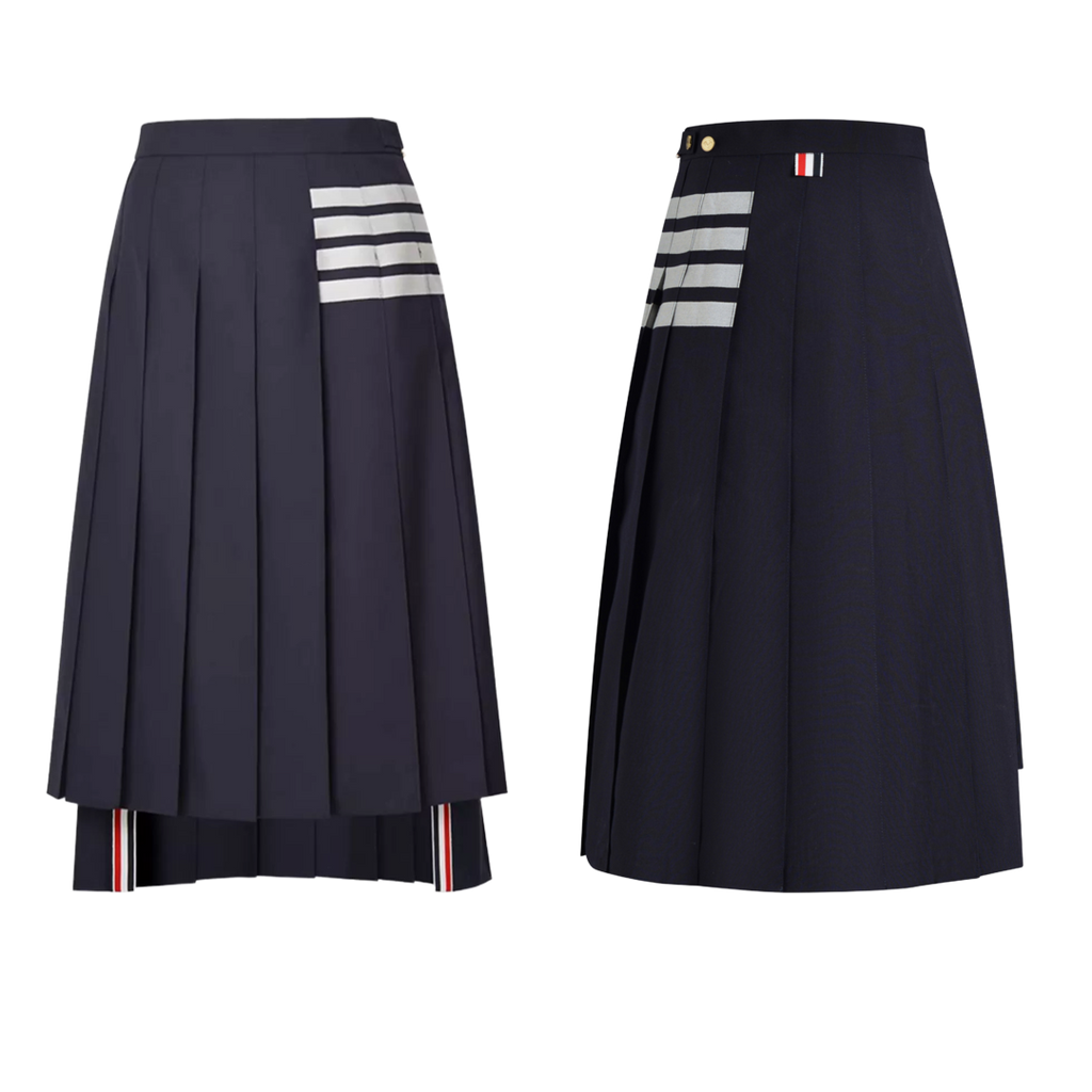 Women's 4-Bar Long Pleated Skirt | Thom Browne