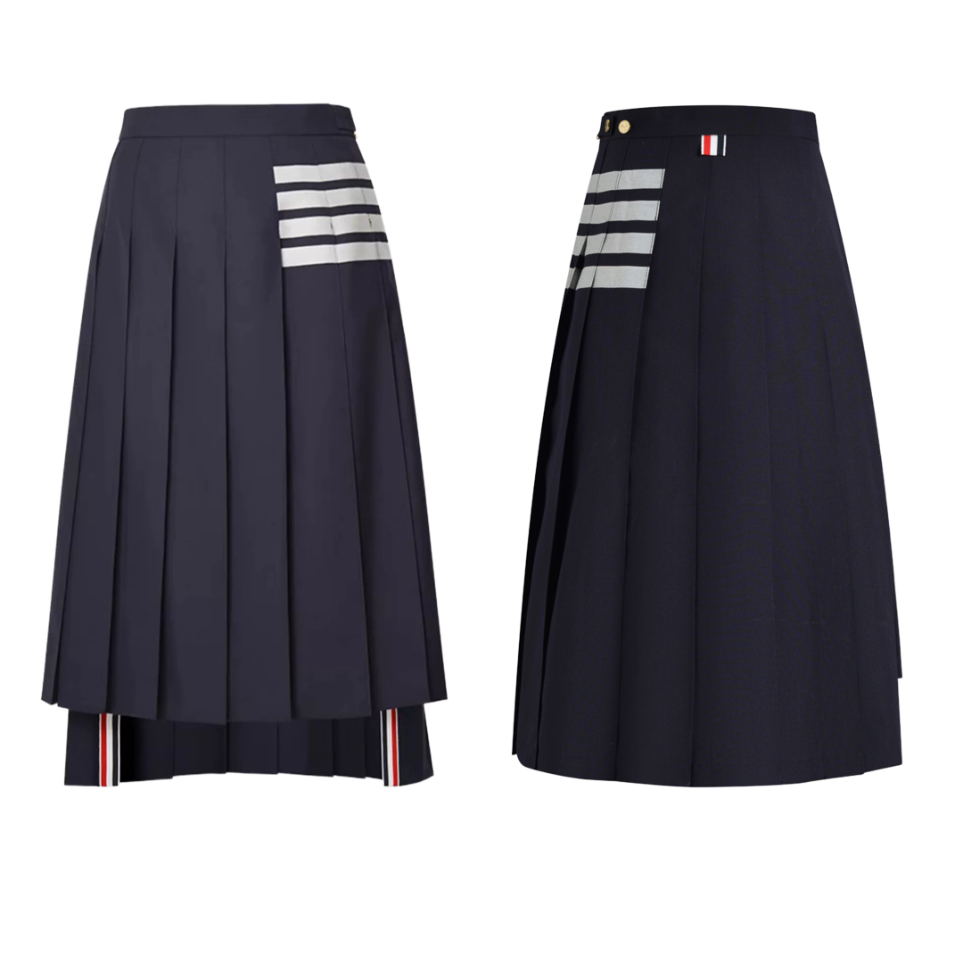 Women's 4-Bar Long Pleated Skirt | Thom Browne