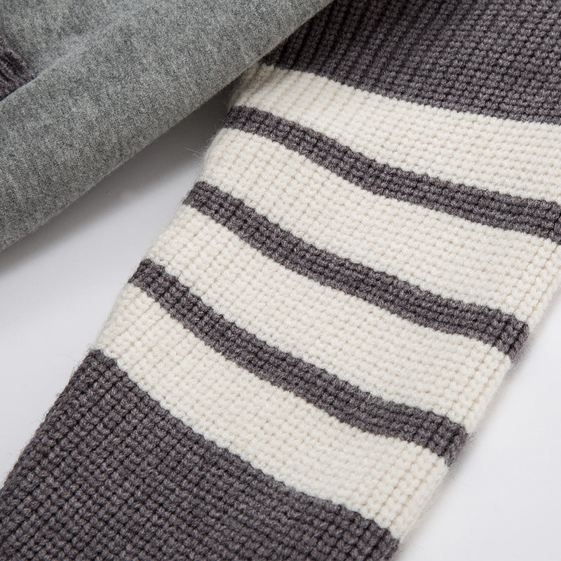 Classic Four-Bar Thickened Hoodie by Thom Browne, garment detail view
