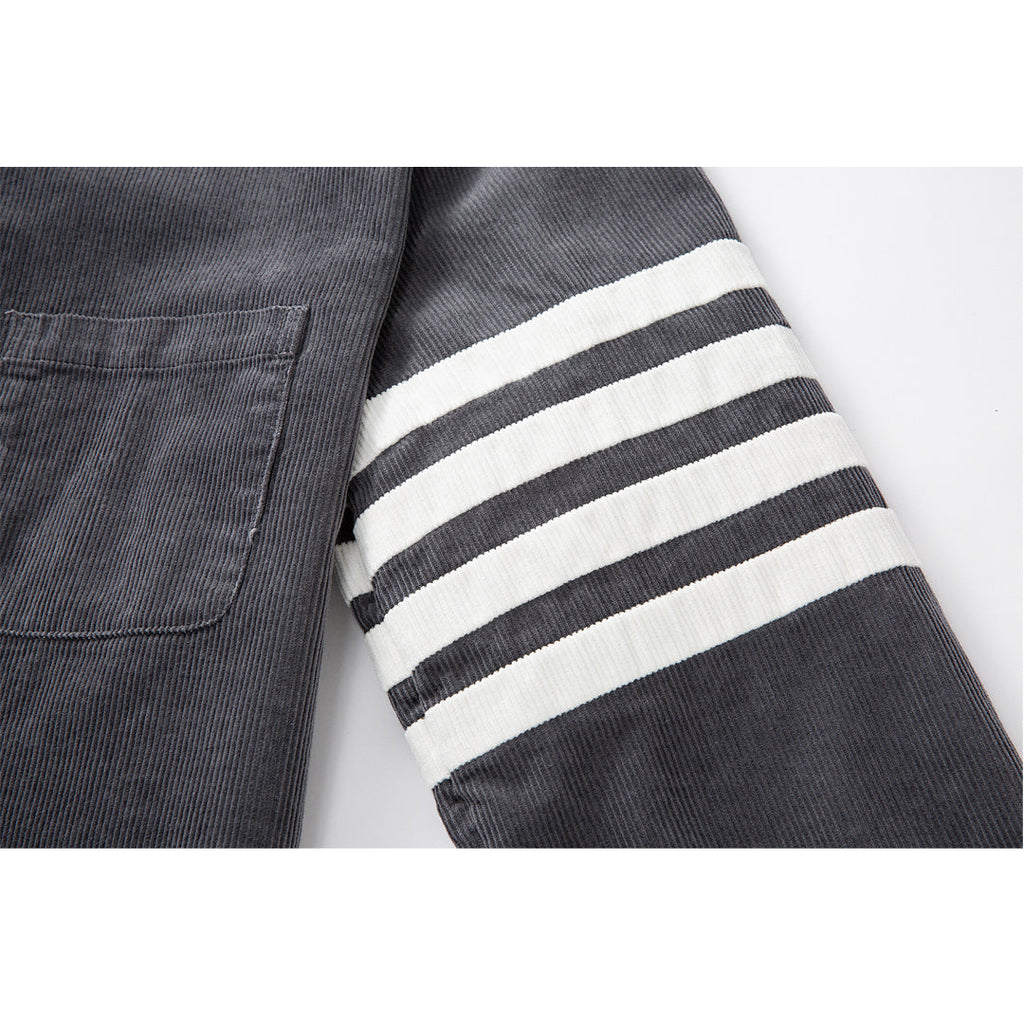 Classic Four-Bar Heavy Oxford Shirt - 100% Cotton Made in Japan by Thom Browne, shirt detail view