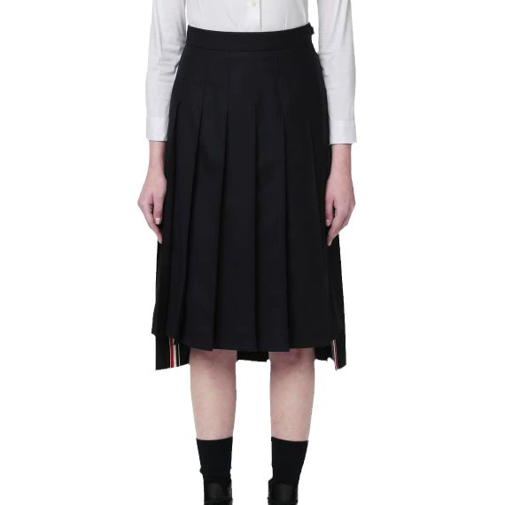 Women's 4-Bar Long Pleated Skirt | Thom Browne