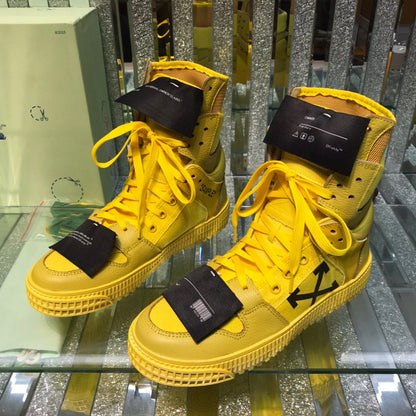 OFF-Whlte Arrow logo high-top sneakers#33 4-Bar