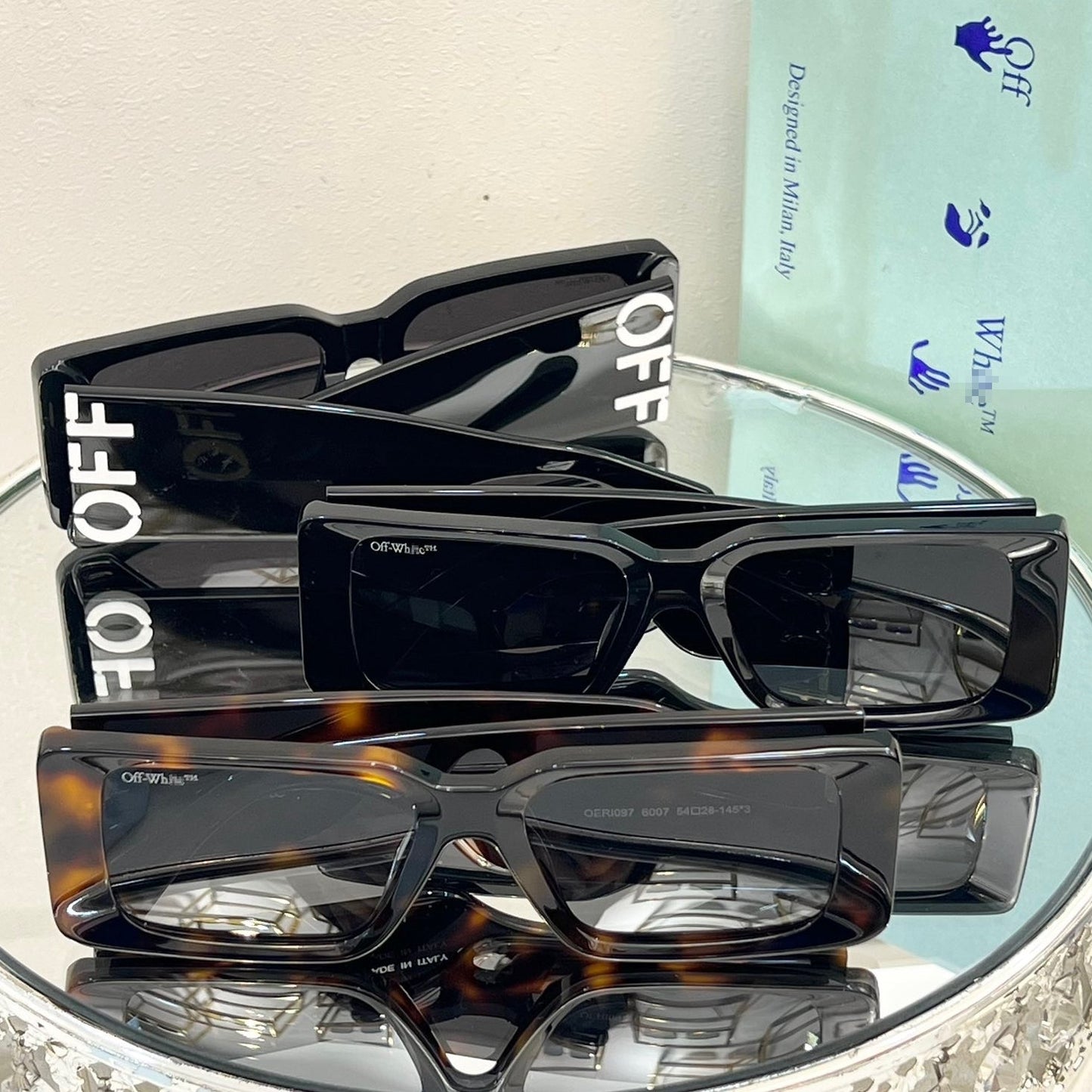 OFF-Whlte Arrow logo sunglasses#097 4-Bar