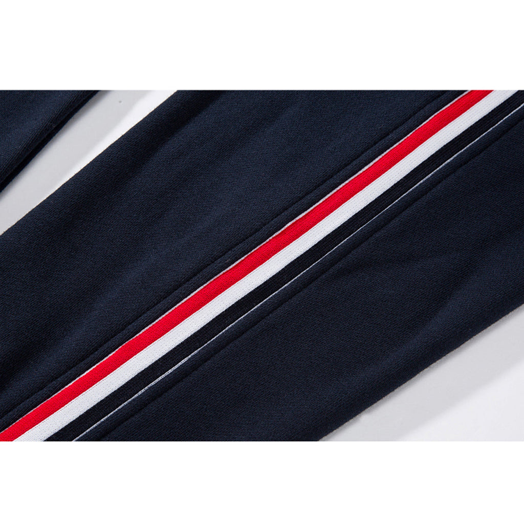 Thom Browne Style Unisex Casual Sweatpants with Signature Four-Bar Detail - Image 6