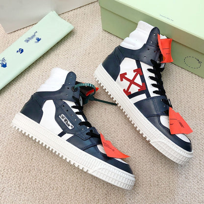 OFF-Whlte Arrow logo high-top sneakers#13 4-Bar