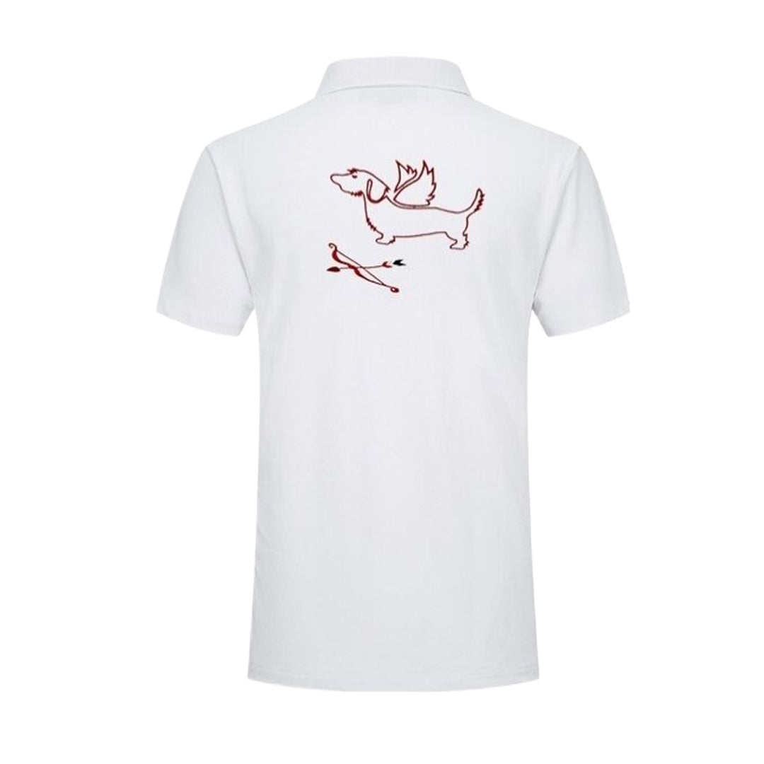 Classic Four-Bar Wool T-Shirt by Thom Browne, product detail view