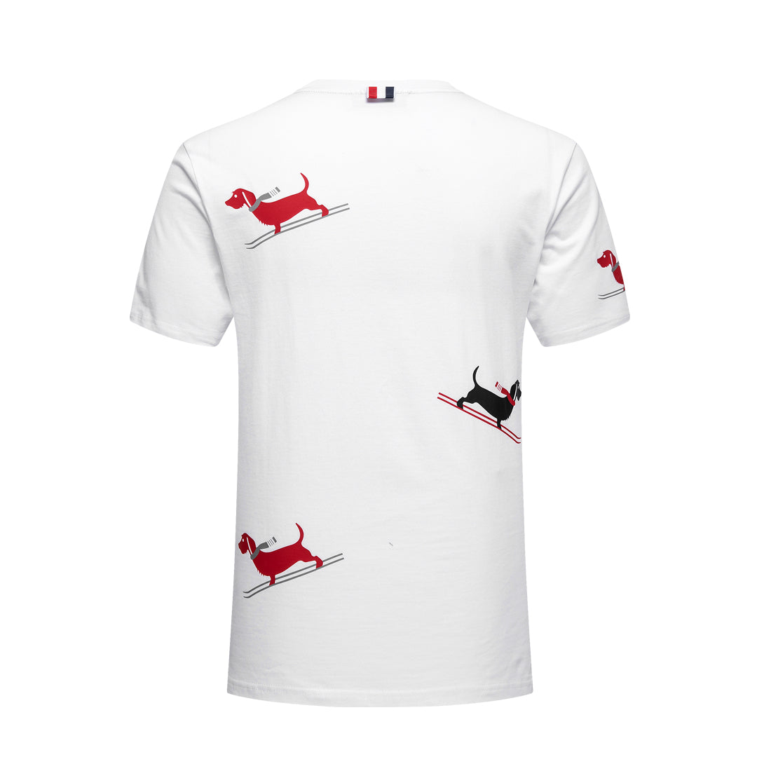Men's Classic Four-Bar Lobster T-Shirt - 100% Cotton Made in Japan by Thom Browne, product detail view