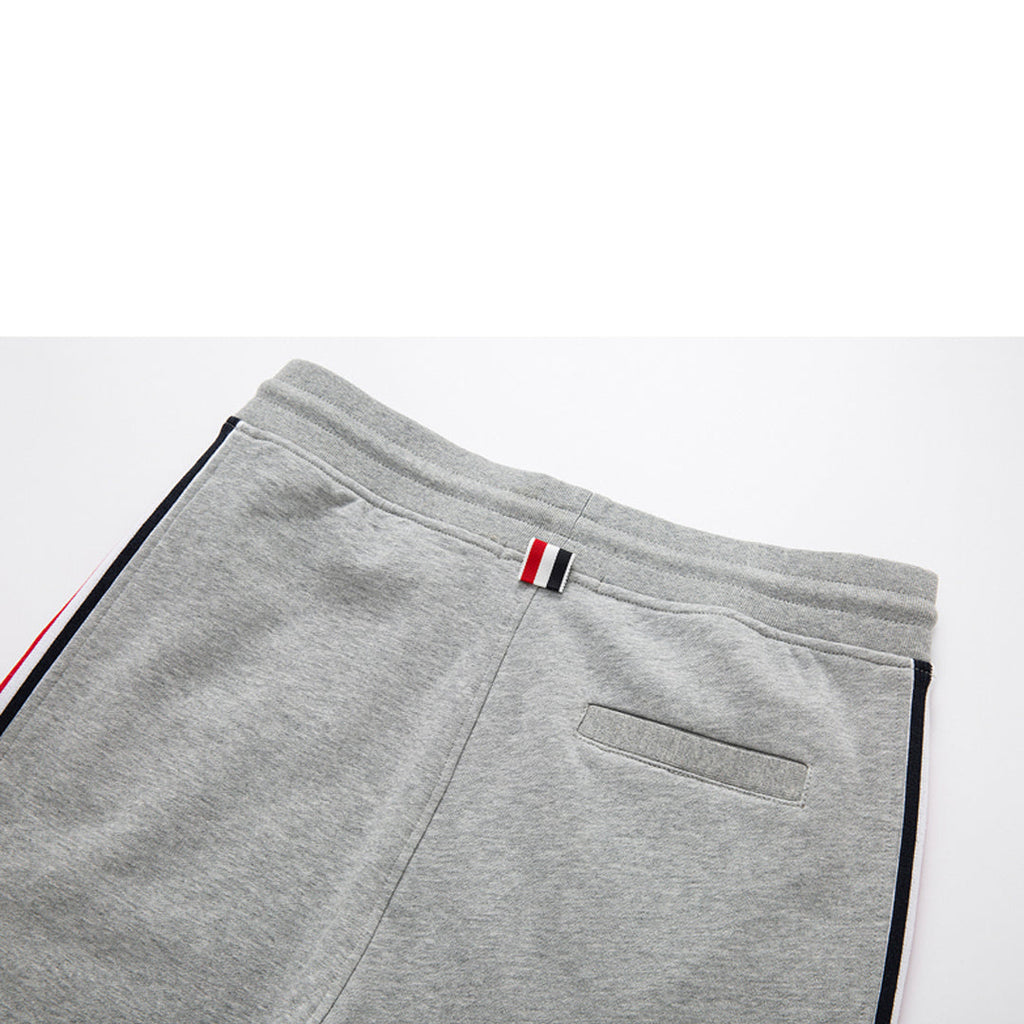 Thom Browne Style Unisex Casual Sweatpants with Signature Four-Bar Detail - Image 6
