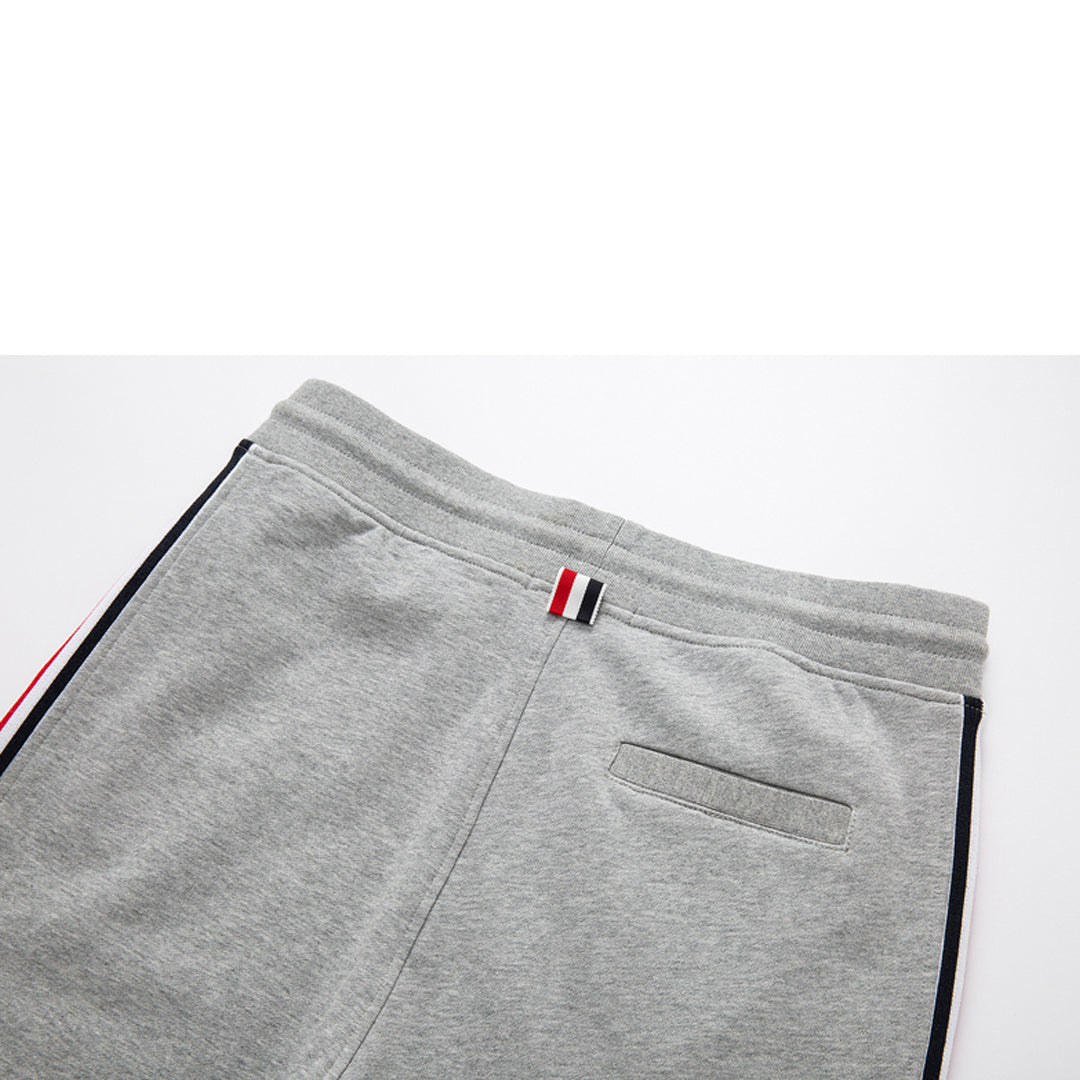 Thom Browne Style Unisex Casual Sweatpants with Signature Four-Bar Detail - Image 6
