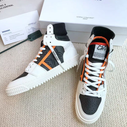 OFF-Whlte Arrow logo high-top sneakers#13 4-Bar