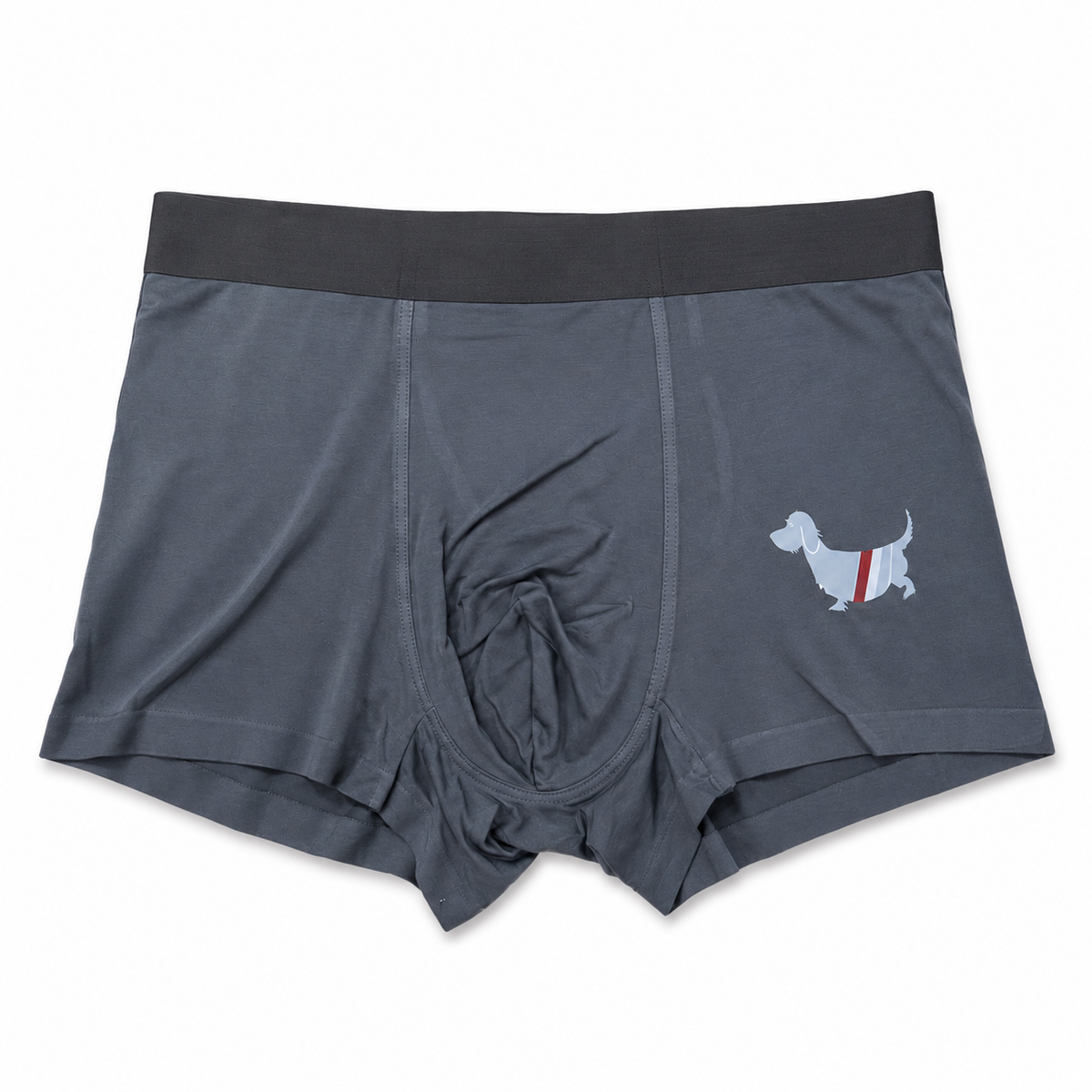 Thom Browne Style Men's Cotton Boxer Briefs with Signature Four-Bar Detail - Image 4