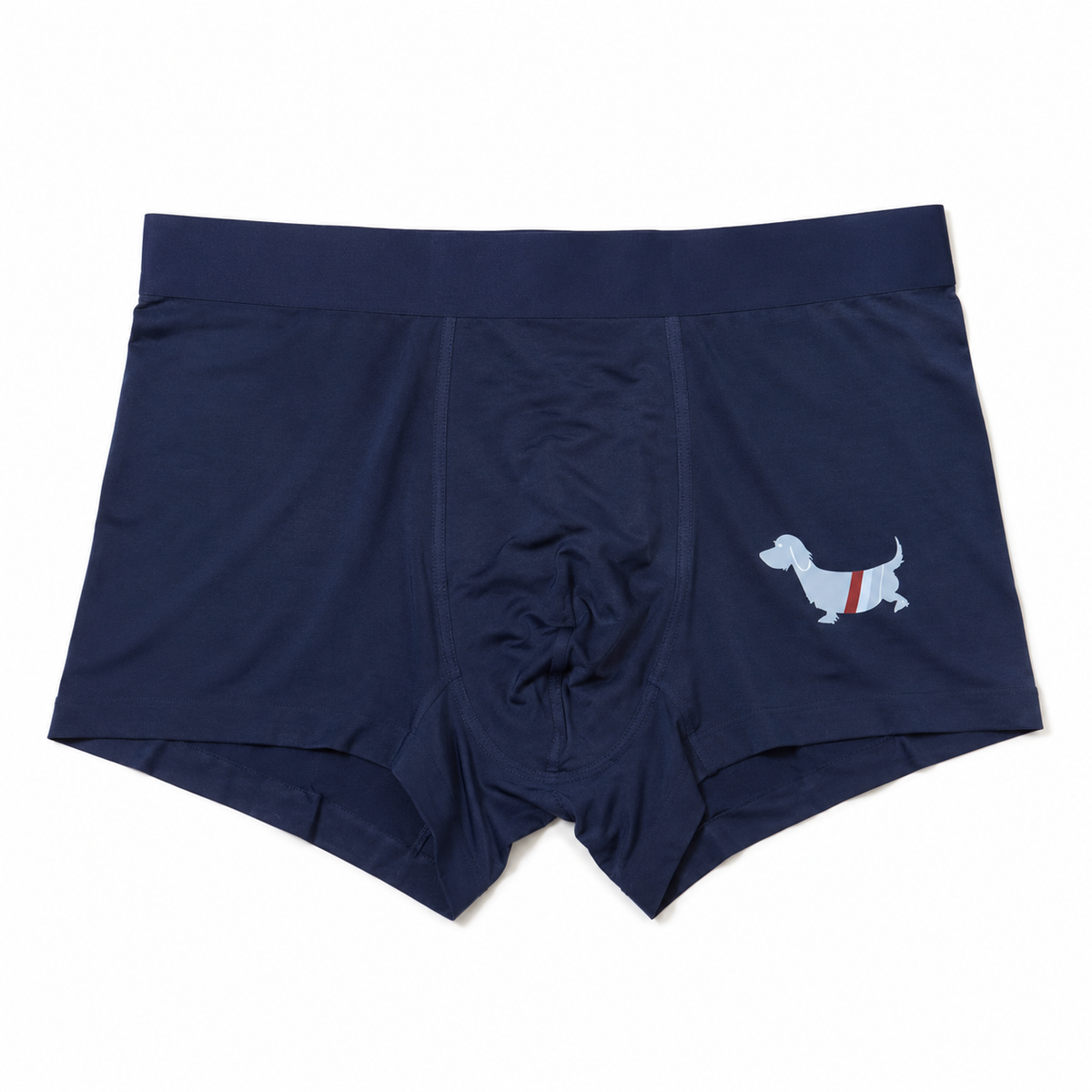 Thom Browne Style Men's Cotton Boxer Briefs with Signature Four-Bar Detail - Image 3
