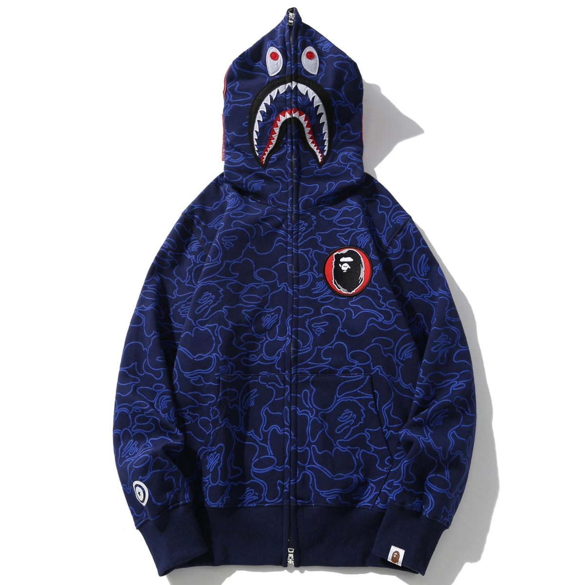 BAPE Shark Full-Zip Hoodie - Blue, Green & Red product view 2