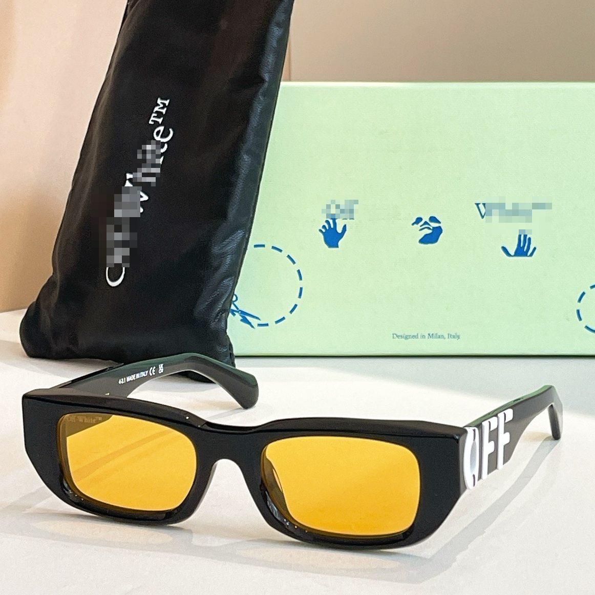 OFF-Whlte Arrow logo sunglasses#124 4-Bar