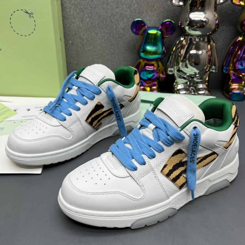 OFF-Whlte Arrow Logo Leather Sneakers #42 4-Bar