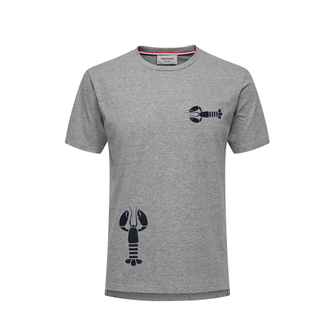 Classic Four-Bar Wool T-Shirt by Thom Browne, product detail view