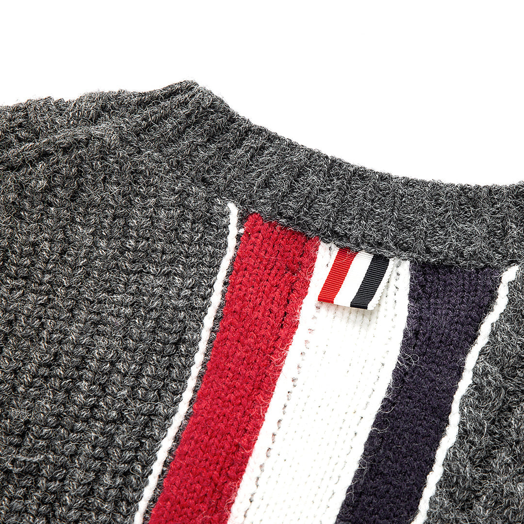 Men's Couples Knitwear by Thom Browne, knitwear detail view