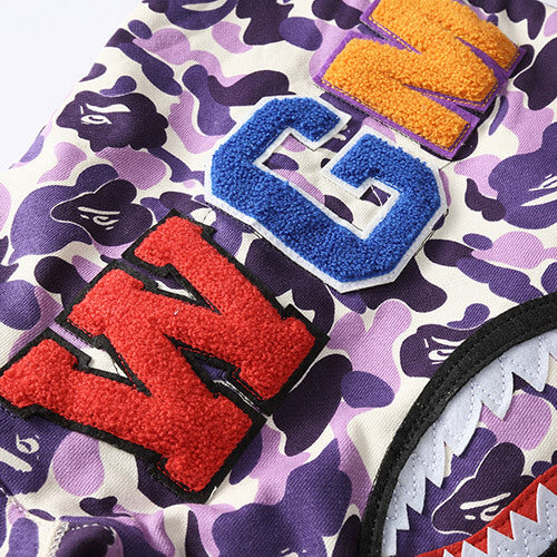 BAPE Purple Camo Shark Hoodie product view 8