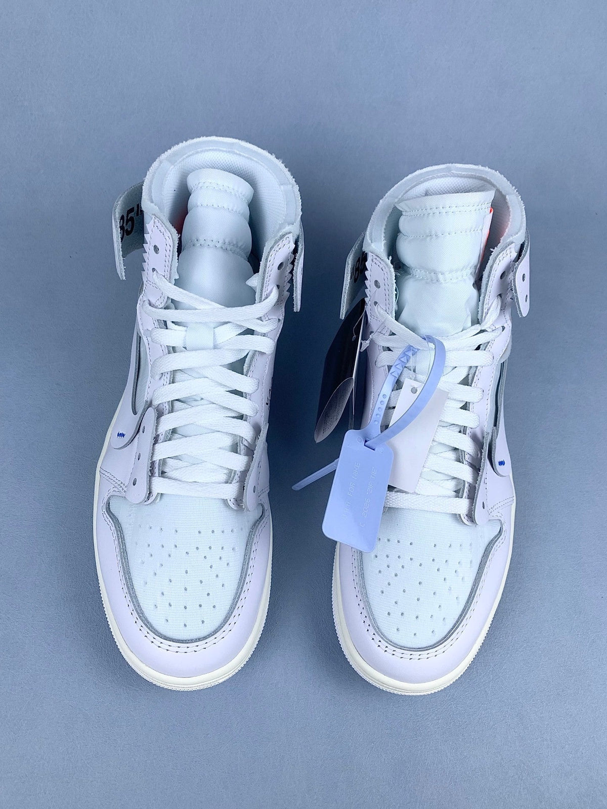 Air Jordan 1 High x Off-White Triple White Unisex Sneakers AA3834-100 detail view 3