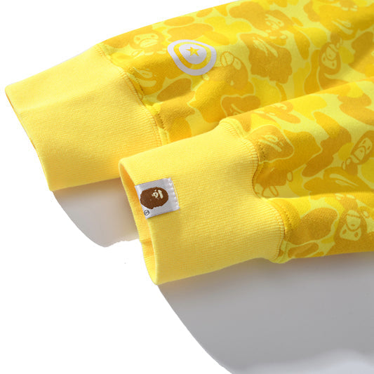 BAPE Yellow Camo Shark Zip Hoodie product view 7