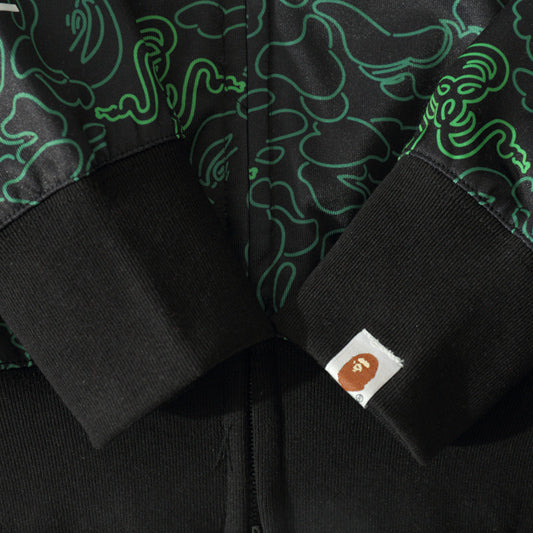 BAPE Snake Camo Shark Zip Hoodie product view 8